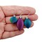 Colorful Miniature Christmas Ornaments, 8 pc, Jewel-Tone Baubles, Adorabilities